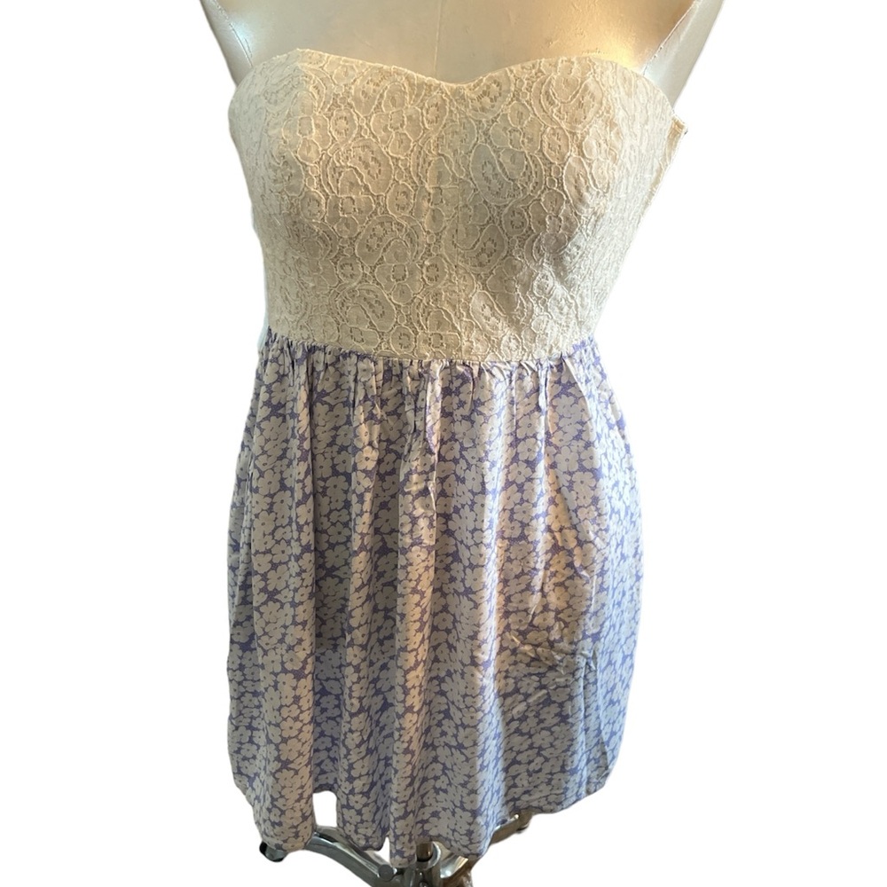 Keds Juniors Strapless Lace Floral Dress size Small